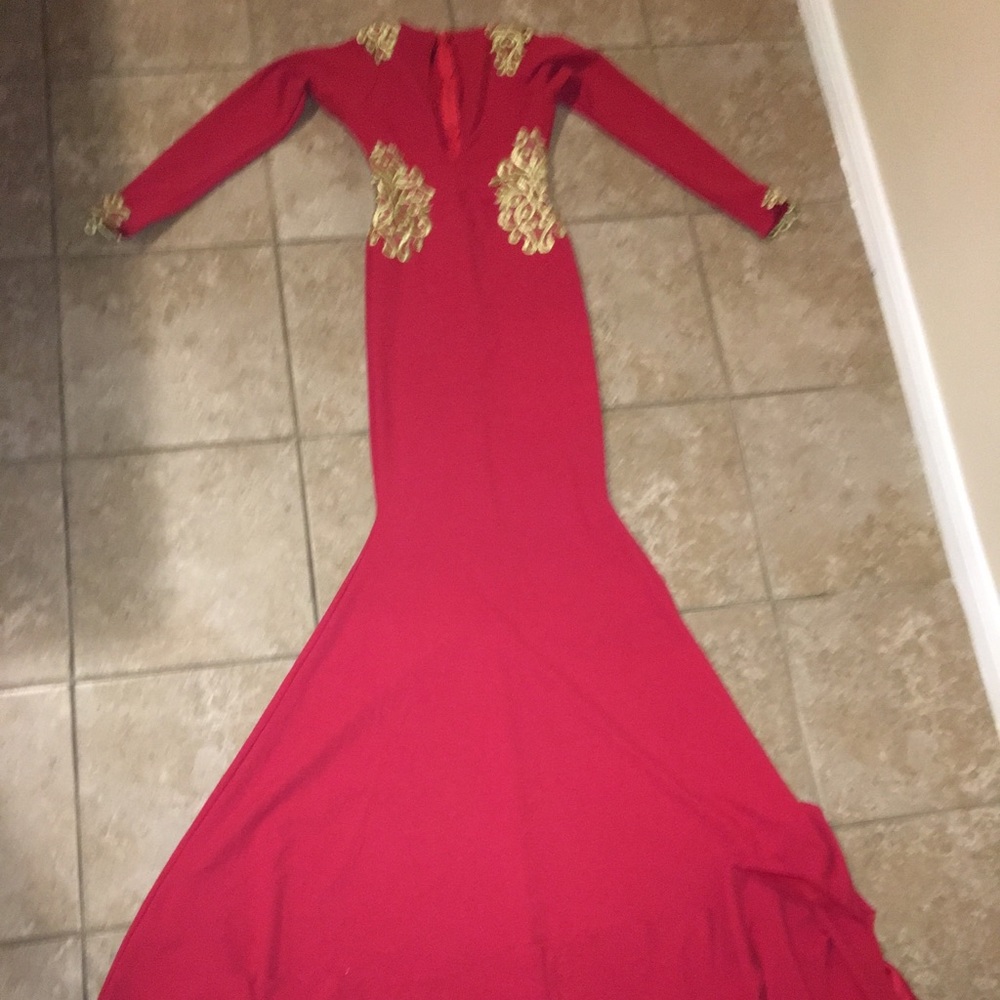 Red gown